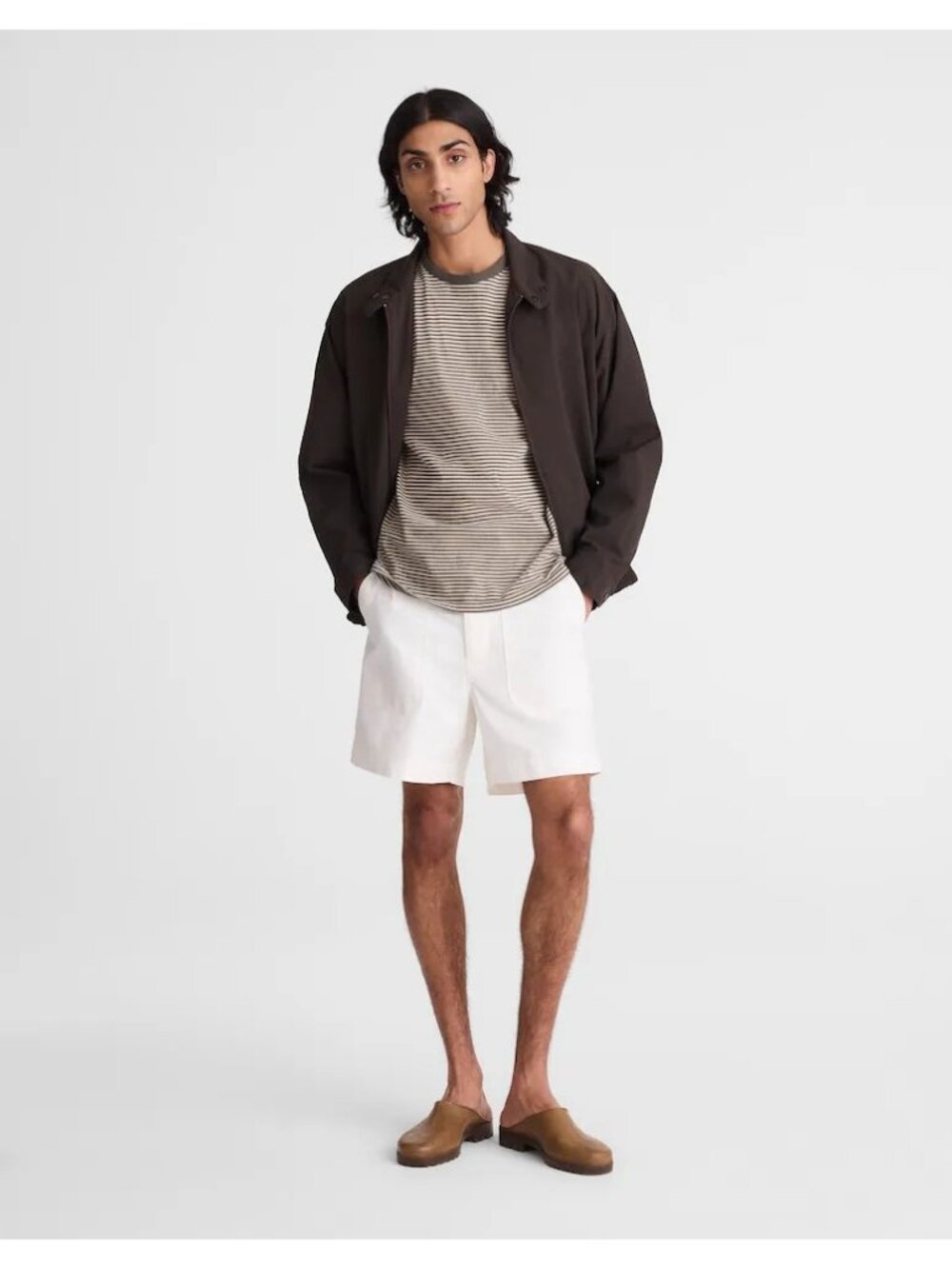 Madewell Fatigue Shorts Mens 34 White Herringbone Twill Cotton Zip Fly NWT NZ166